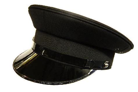 Black Chauffeur Visor Cap