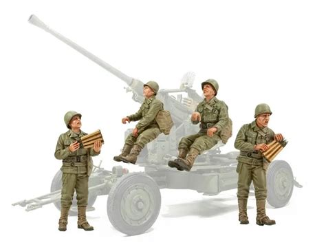 Assembly Unpainted Scale 135 Bofors Gun Crew 4 Soldiers Figure