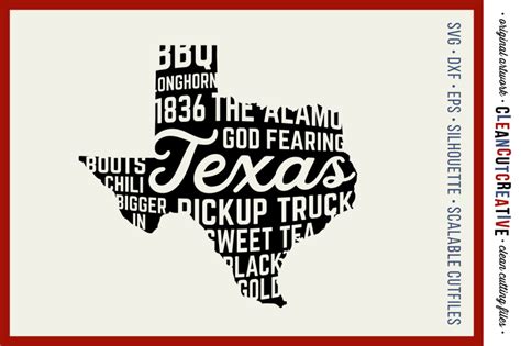 Your svg file should now be visible on your canvas. Texas State design - SVG DXF EPS PNG - Cricut & Silhouette ...
