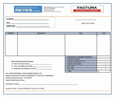 50 Formato Factura Regimen Simplificado Excel Ufreeonline Template