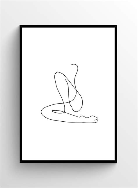 modern black and white wall art prints and posters abstract minimalist line art drawing of a