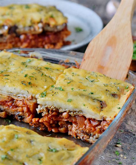 My dad combined a few different recipes over the years and this one was decidedly the winner. Delicious Lentil Moussaka with Eggplant and Potatoes #Food ...