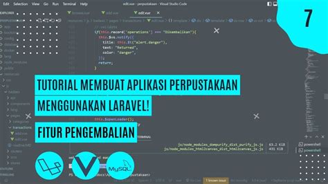 7 Fitur Pengembalian Tutorial Membuat Aplikasi Perpustakaan Menggunakan Laravel Dan Vuejs