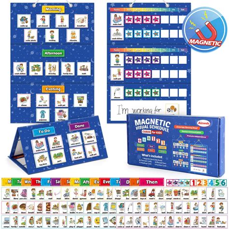 Buy Aizweb Visual Schedule For Kid Chore Chartmagnetic Morning Bedtime