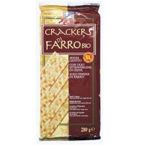 Friabili e saporiti, ma prodotti senza alcun tipo di lievito solo farina di ingredienti farina di farro* (53,8%), farina integrale di farro* (33,6%), olio extravergine di oliva. Crackers Di Farro Senza Lievito Bio 280G | Farmacia di Fiducia