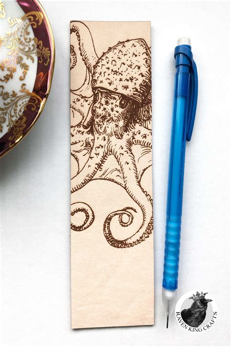 octopus bookmark in 2021 leather bookmark king craft bookmark