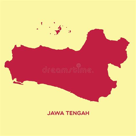 Jawa Tengah Central Java Administrative And Political Vector Map