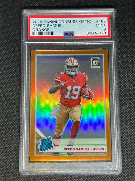 Deebo Samuel Optic Orange Prizm Rated Rookie Rc Psa