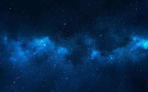 Milky Way Galaxy Blue Nebula Clouds Wallpapers Hd