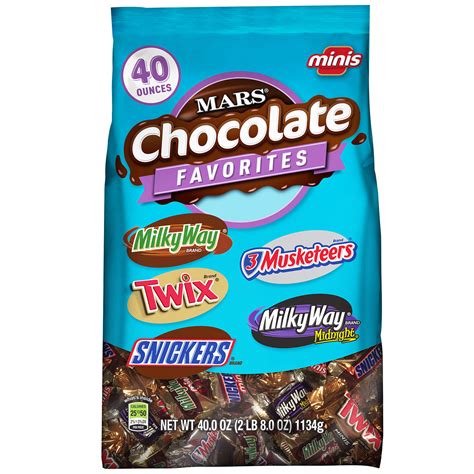 Mars Chocolate Favoritos Minis Tamaño De Las Barras De Caramelos