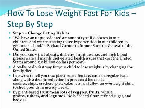 Don't expect to look like another person with the same height and. How to lose weight fast for kids step by step