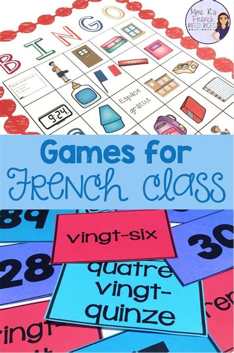 Fun Games For French Class French Class French Speaking Activities