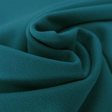 Turquoise Blue Scuba Crepe Fabric — Tissus En Ligne