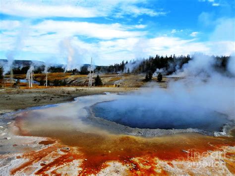 Beauty Pool In Upper Geyser Basin In Yellowstone National Park