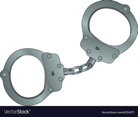 Cartoon Police Handcuffs Royalty Free Vector Image