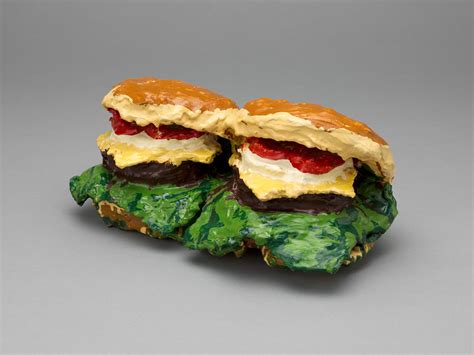 Claes Oldenburg Two Cheeseburgers With Everything Dual Hamburgers