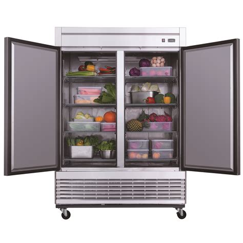 D55r 407 Cu Ft 2 Door Commercial Refrigerator In Stainless Steel
