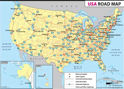 US Road Map Road Map Of USA Interstate Highway Map Highway Map Usa