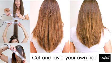 Adding layers to your hair is a high impact way to inject life and movement into locks that lack for one or both. Cut and Layer Your Own Hair and Trim Bangs - Zylist - YouTube