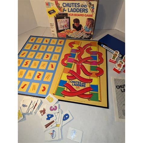 Toys Vintage 1986 Chutes Ladders Vcr Board Game Milton Bradley