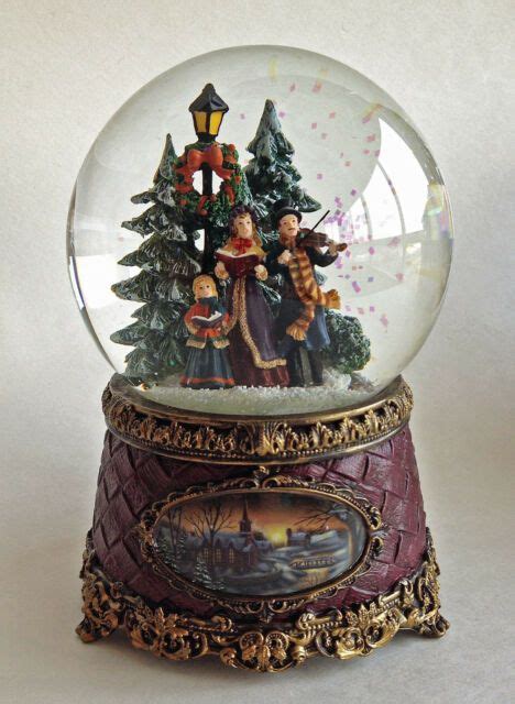 Snow Globes White Christmas Lighted And Musical Snow