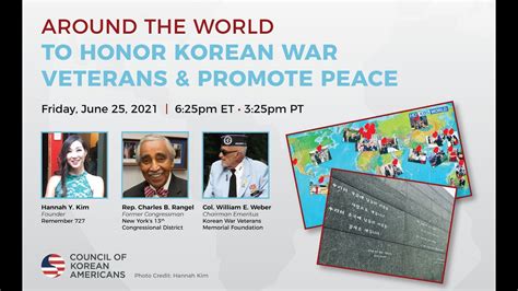 Around The World To Honor Korean War Veterans Council Korean