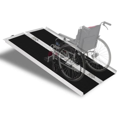 Ktaxon 4ft Portable Aluminum Non Skid Multifold Wheelchair Ramp