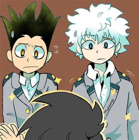 Hxh Bnha Gon Killua Yaoyorozu Momo Hunter Anime Anime Crossover