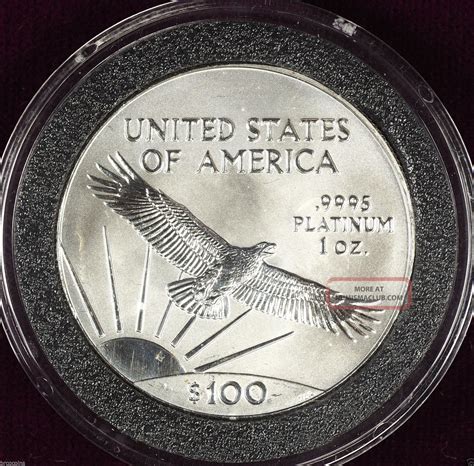 1999 100 Platinum Eagle Us Bullion Coin 1 Oz Philadelphia Encapsulated