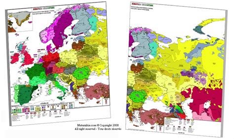 Europe Cartes Linguistiques Linguistic Maps