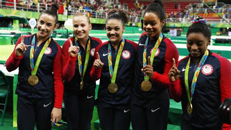 Team Usa Aka The Final Five Win Their Expected Gold In Gymnastics Team Usa Gymnastics