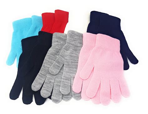 Wholesale Kids Magic Gloves Winter Bulk Warmth Girls Boys Black Warm