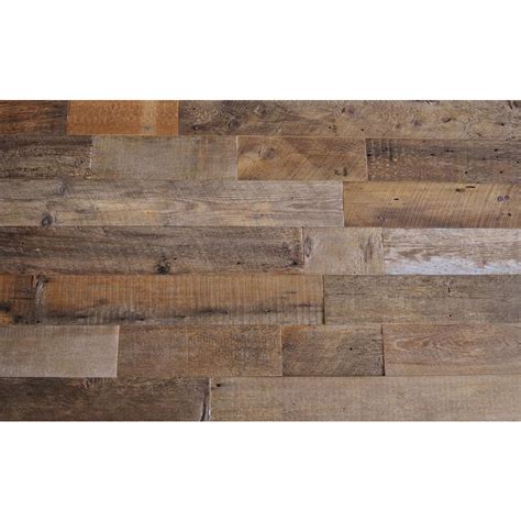 Reclaimed Barn Wood Brown Natural 3/8 in. T x 5.5 in. W x Varying