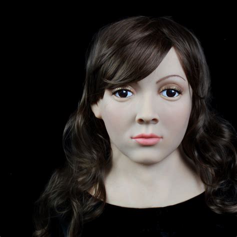 Sf 8 Soft Silicone Realist Human Face Crossdress Full Head Female