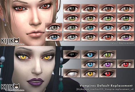 Eye Colors Default Replacement Non Default And Glowing