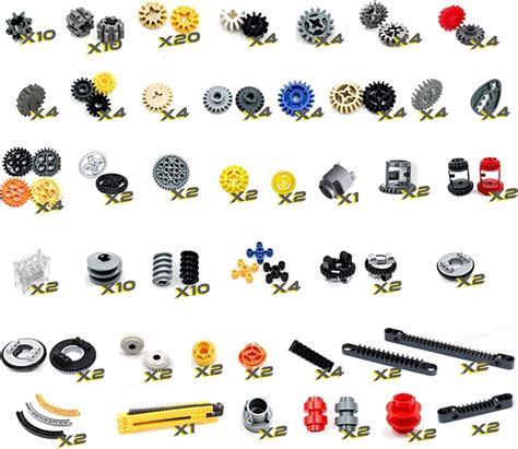 Habow 162pcs Technic Parts Gears Axle Pin Connector