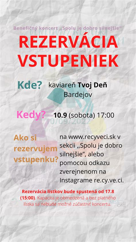 RezervÁcia Vstupeniek Recyveci