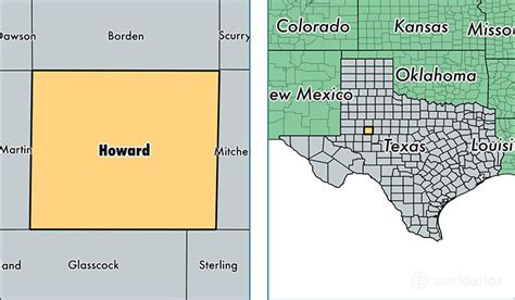 Howard County Texas Map Of Howard County Tx Where Is Howard County