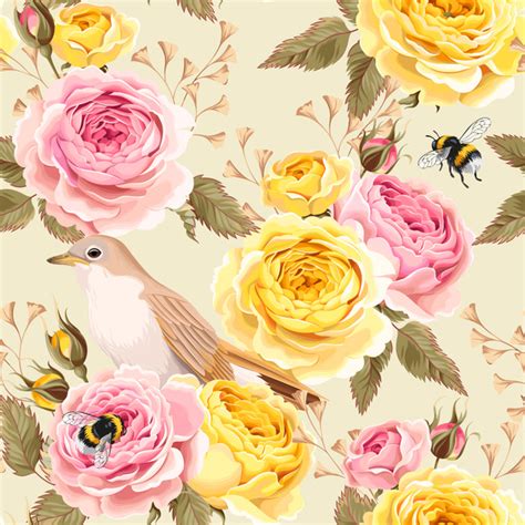We did not find results for: Flower with bird and bee seamless pattern vector free download