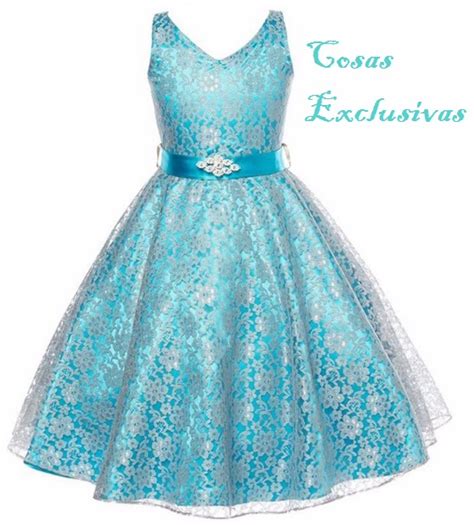 Vestido De Fiesta Para Niñas Encaje Completo 22990 En Mercado Libre