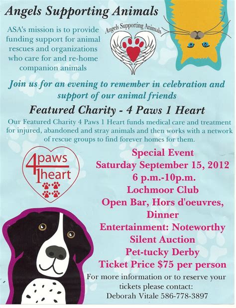 Angels Supporting Aninals Fundraiser Featured Charity 4 Paws 1 Heart