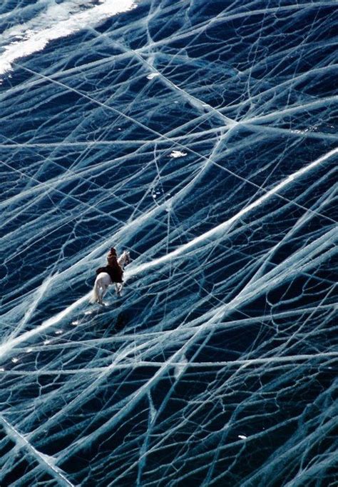 Cracks In The Iceso Stunning Frozen Lake Lake Baikal
