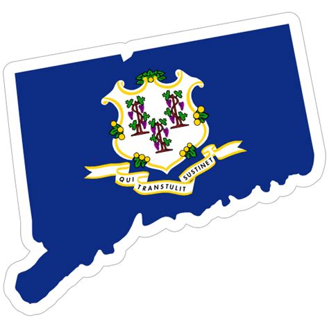 Connecticut Flag State Sticker