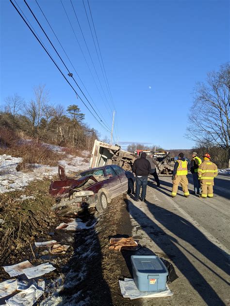 Mail truck and car collide in Homer accident (Photos Included