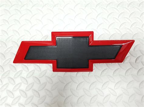 Custom Red Black Front Tailgate Bowtie Emblem For Silverado 1500 2500
