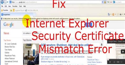 How To Fix An Expired Security Certificate Error On Internet Explorer Killbills Browser