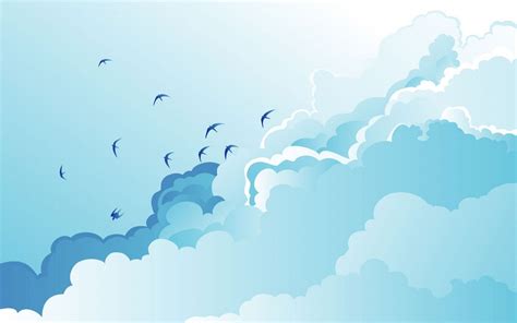 Blue Sky Clouds Vector Free Ppt Backgrounds For Your