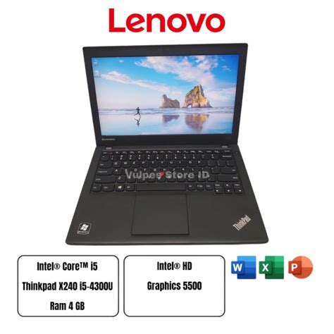 Jual Lenovo Thinkpad X240 Core I5 Gen 4 Ram 4gb Hdd 500gb Second Murah