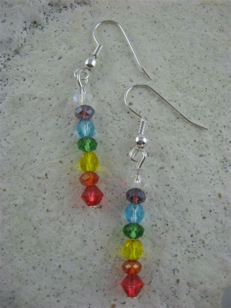 Items Similar To Rainbow Crystal Dangle Earrings On Etsy
