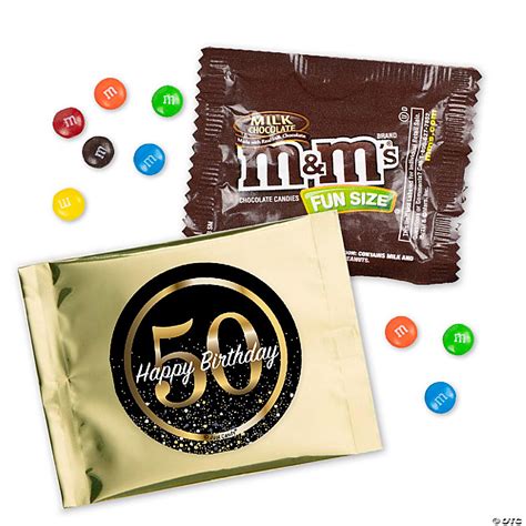 12 Pcs 50th Birthday Candy Mandms Party Favor Packs Milk Chocolate